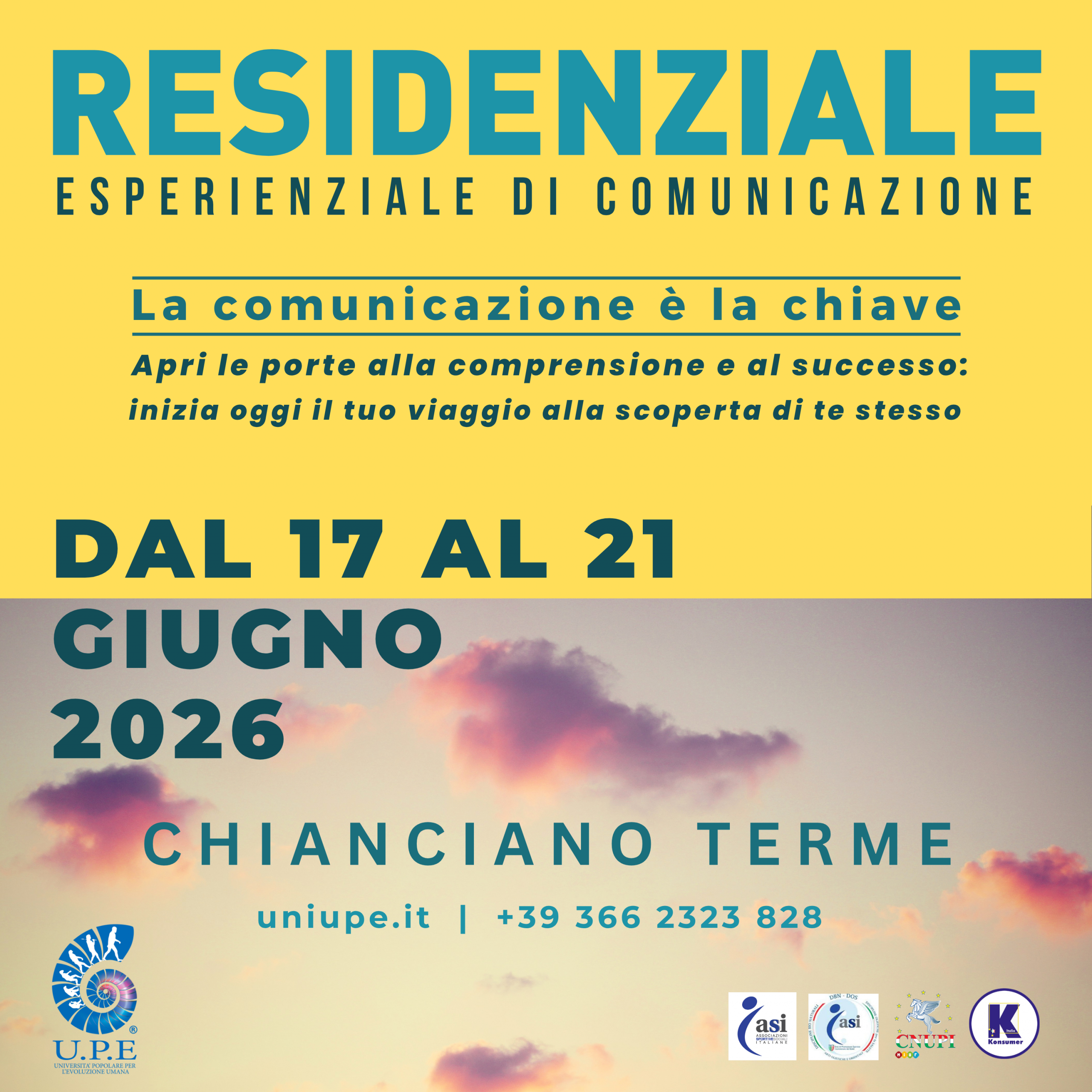 Locandina evento di comunicazione umana interattiva